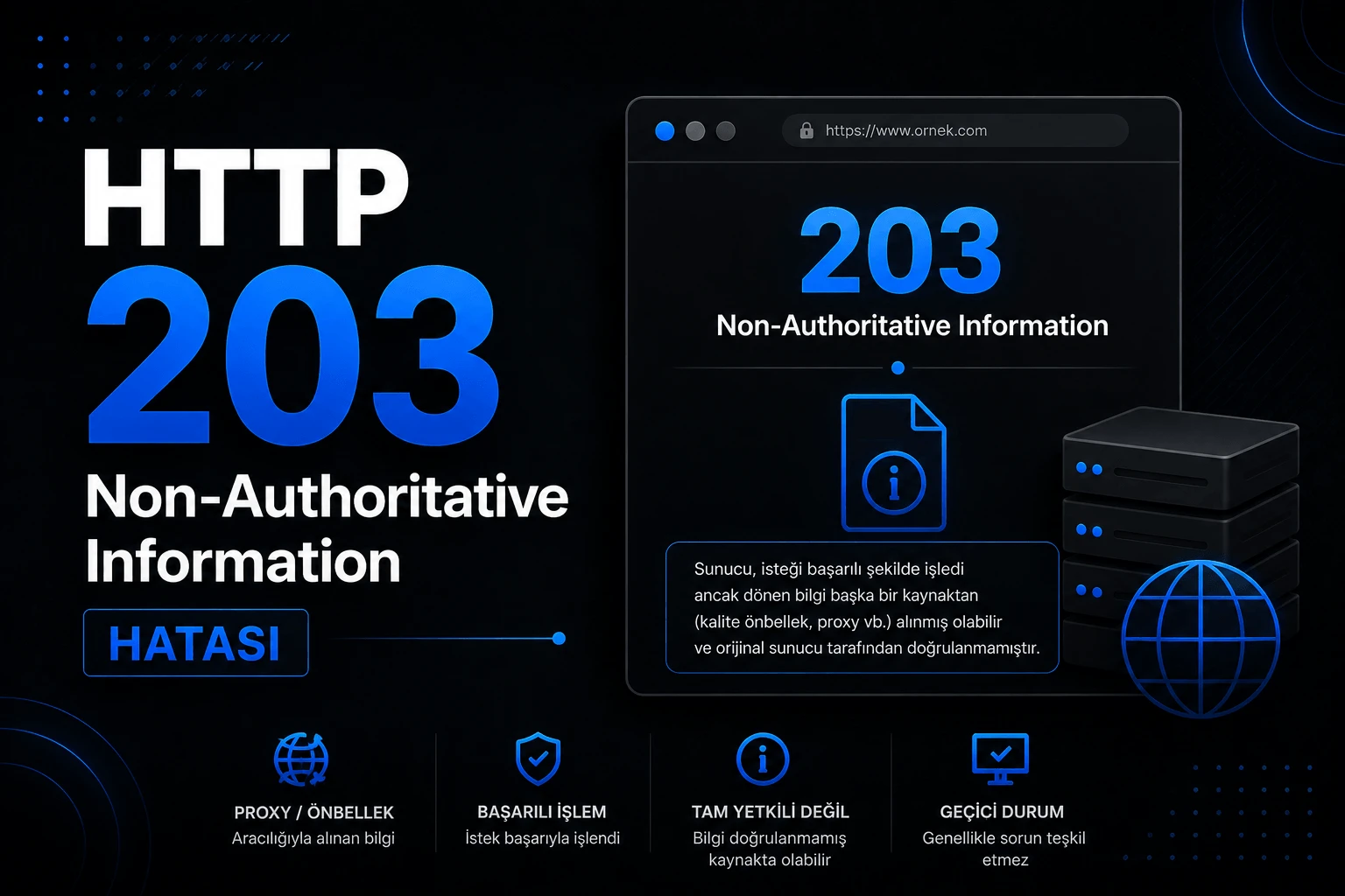HTTP 203 Non-Authoritative Information Hatası